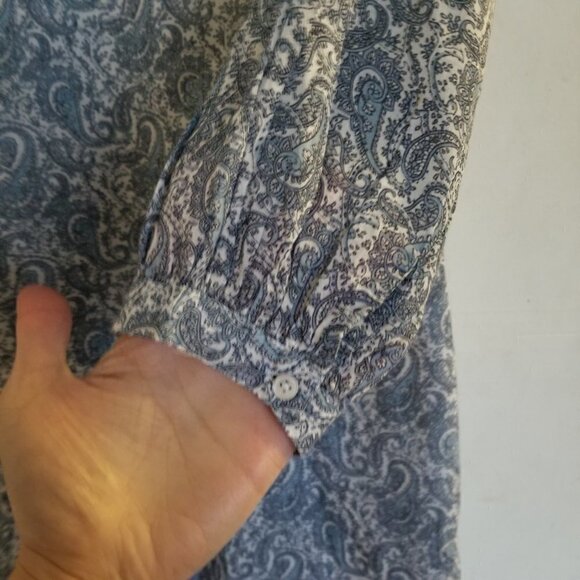 Jack Wills Paisley Print Long Sleeve Keyhole Shift Dress Size 6 - Picture 3 of 9